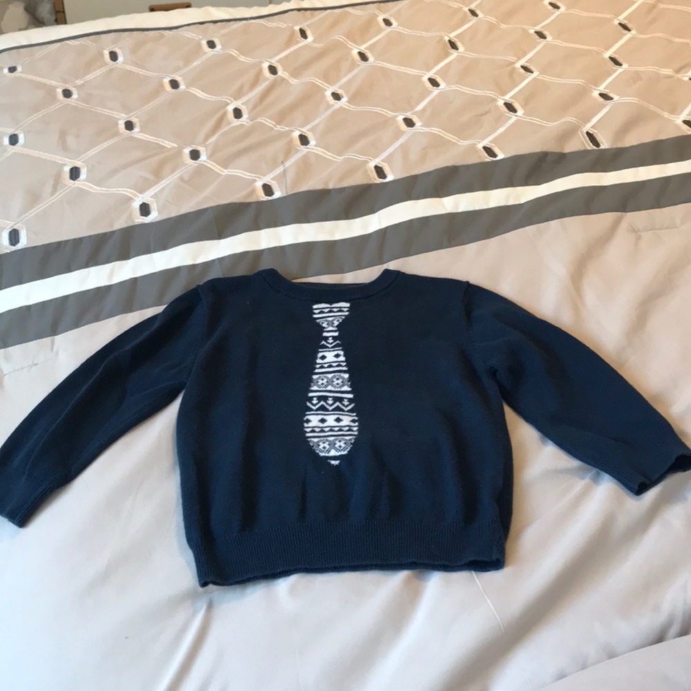 🎈Navy Cherokee Toddler Necktie Sweater